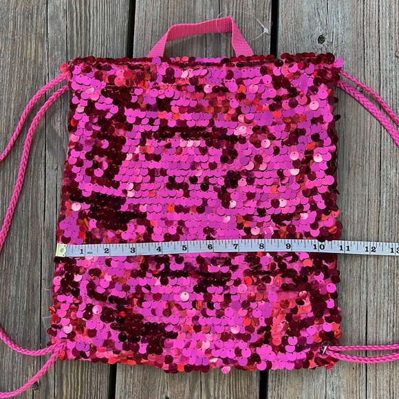 3/$25 💜or❤️3/$15 Hot pink sequined backpack - Picture 3 of 4